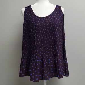 Banana republic pleated chiffon sleeveless blouse